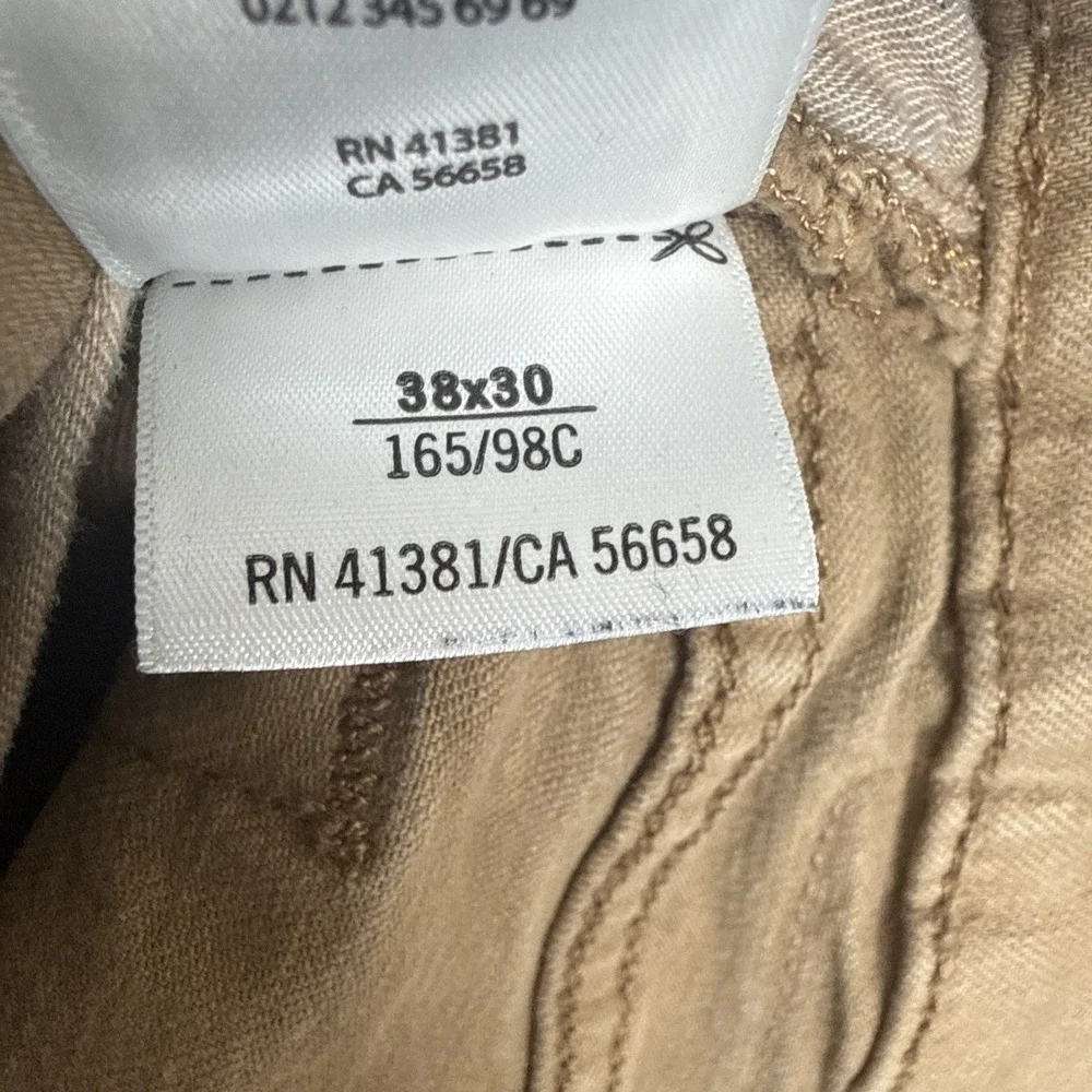 Polo Ralph Lauren Jeans Mens 38x30 Beige Tan Varick Slim Straight‎ Khaki Denim